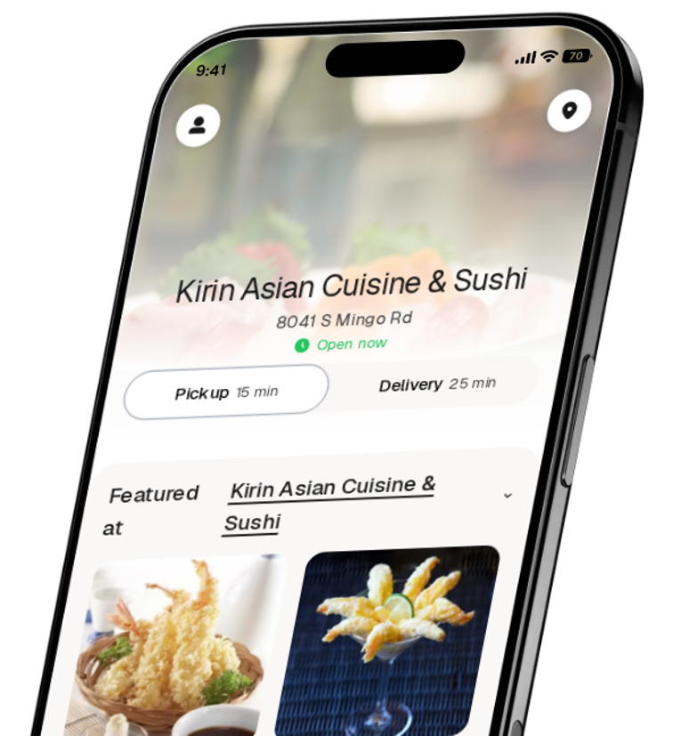 Kirin Asian Cuisine & Sushi app preview